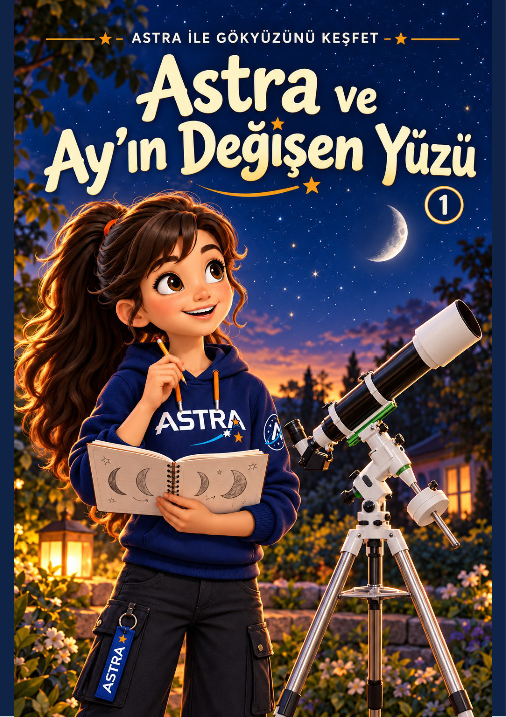 ASTRA ve Ay’ın Değişen Yüzü kitabının özgün kapak görseli